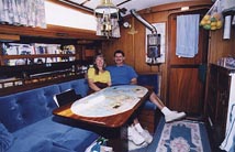 Jen and Steve in the Galley